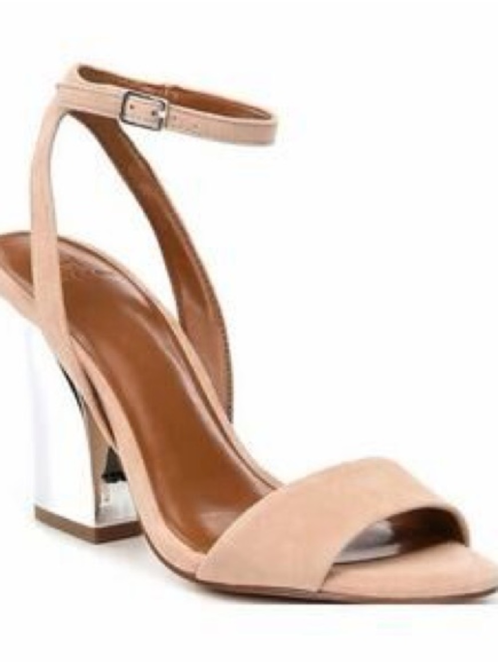 Halston Heritage Blush Ankle-Strap Block Heel Sandal size 8.5 Preowned